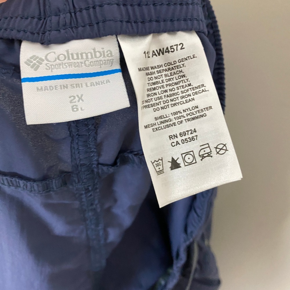 Columbia Cargo Shorts Womens 2X Blue Sandy River Omni-Shade UPF 30 Belted Nylon - Picture 6 of 7